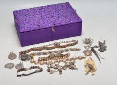 COLLECTION OF SILVER AND OTHER VINTAGE JEWELLERY