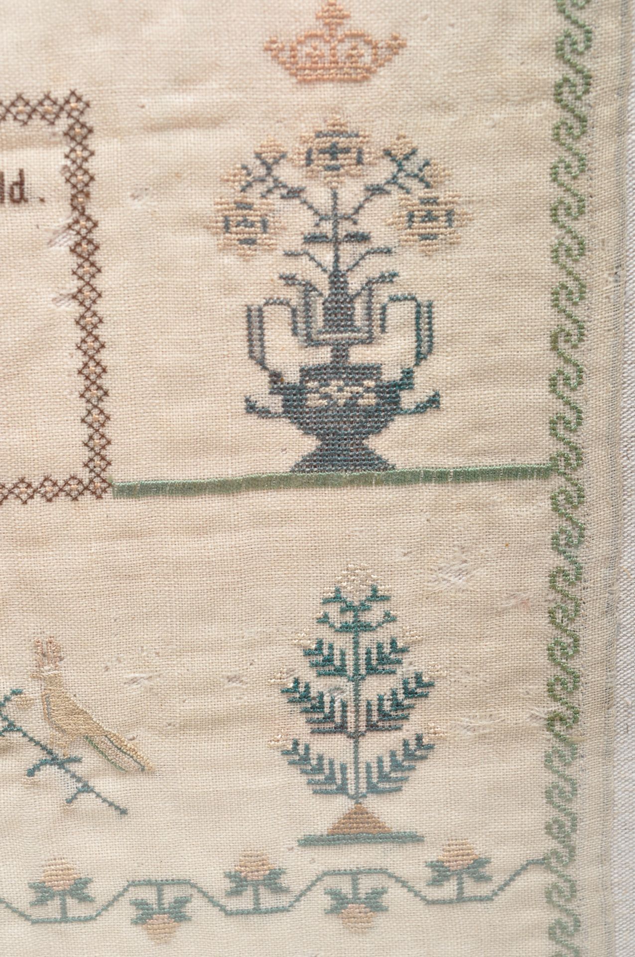 EARLY 19TH CENTURY NEEDLEPOINT SAMPLER 1834 - Image 6 of 6