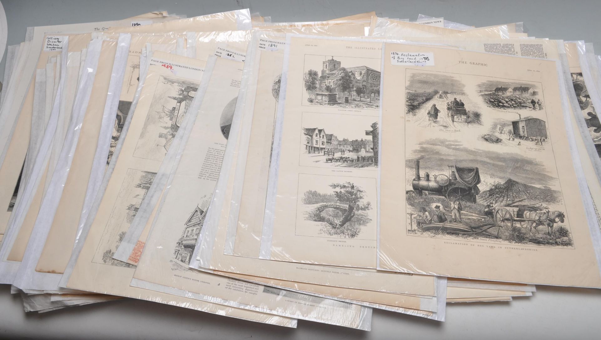 COLLECTION OF VICTORIAN ILLUSTRATED NEWSPAPER PAGES