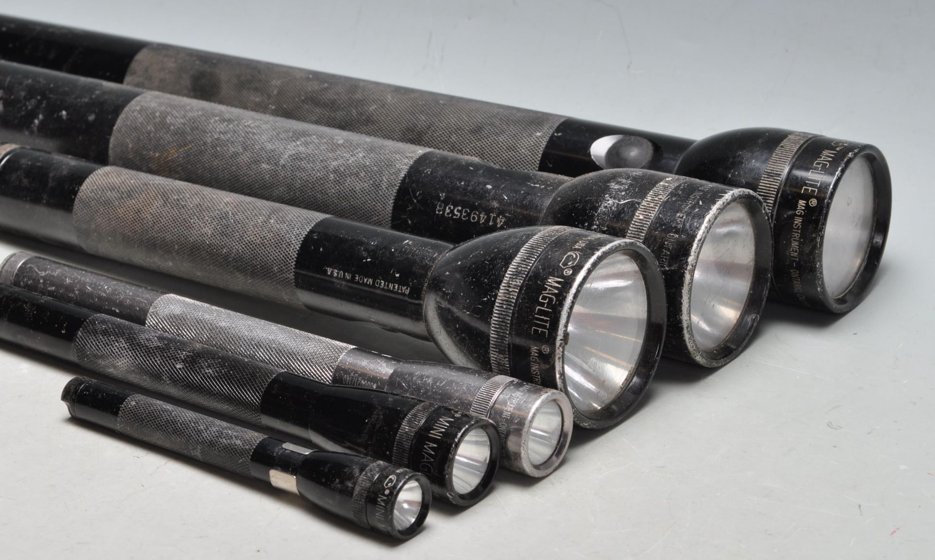 COLLECTION OF SIX ALUMINIUM MAGLITE TORCHES