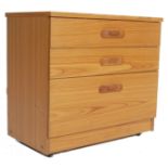 LATE 20TH CENTURY RETRO TEAK VENEER CHEST OF DRAWERS