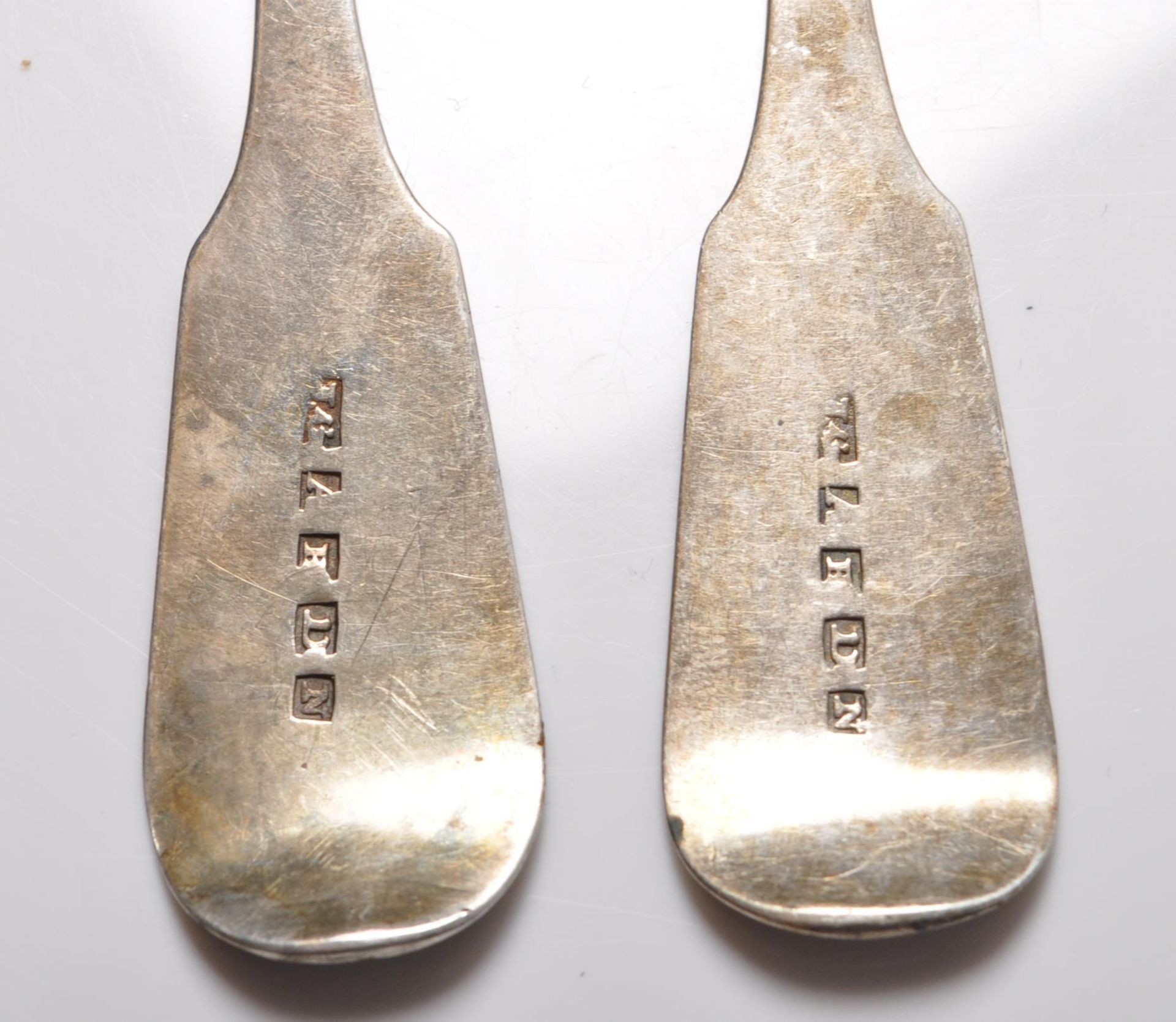PAIR OF GEROGIAN SCOTTISH PROVINCIAL SILVER SPOONS - Image 5 of 6