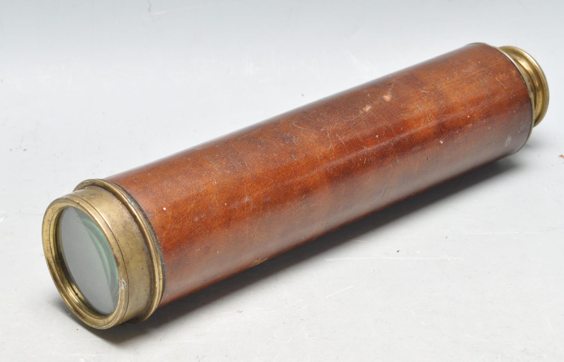 ANTIQUE RONCHETTI FOUR DRAW TELESCOPE