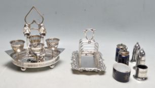 EARLY 20TH CENTURY SILVER PLATED TABLE WARE AND SILVER SPOONS