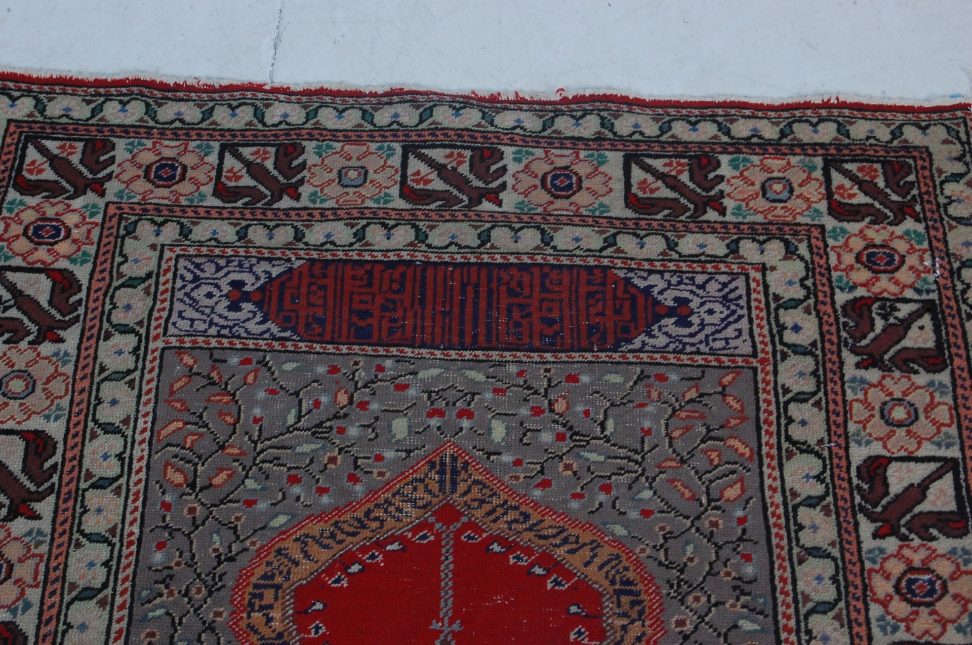 20TH CENTURY TURKISH PRAYER CARPET RUG - Bild 4 aus 5