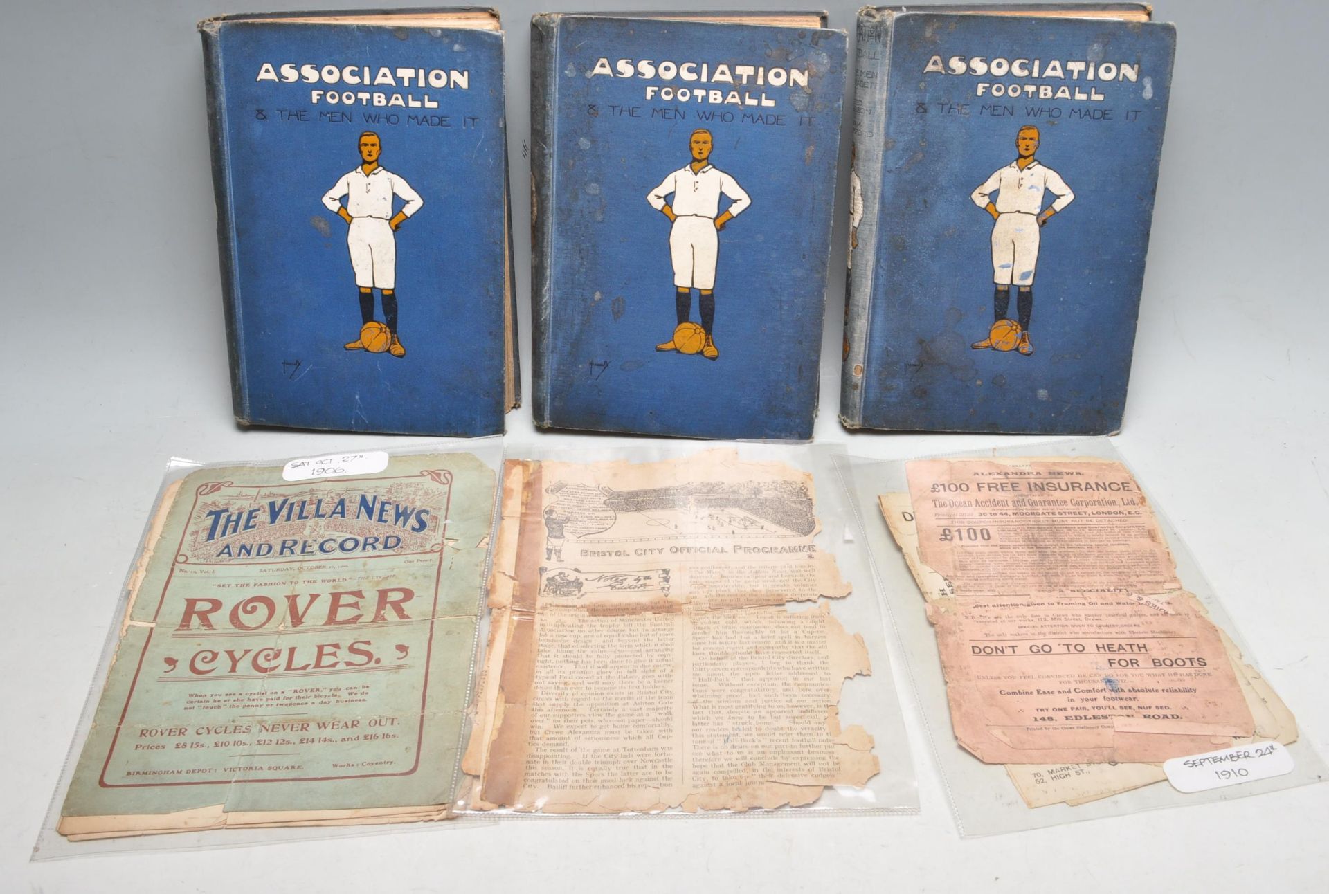 ASSOCIATION FOOTBALL & THE MEN WHO MADE IT - 3 VOLUMES