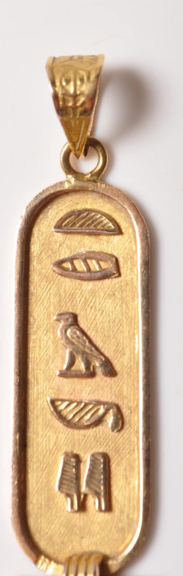 14CT GOLD EGYPTIAN GOLD CARTOUCHE PENDANT - Bild 3 aus 5