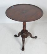 19TH CENTURY GEORGE III MAHOGANY TILT TOP WINE TABLE