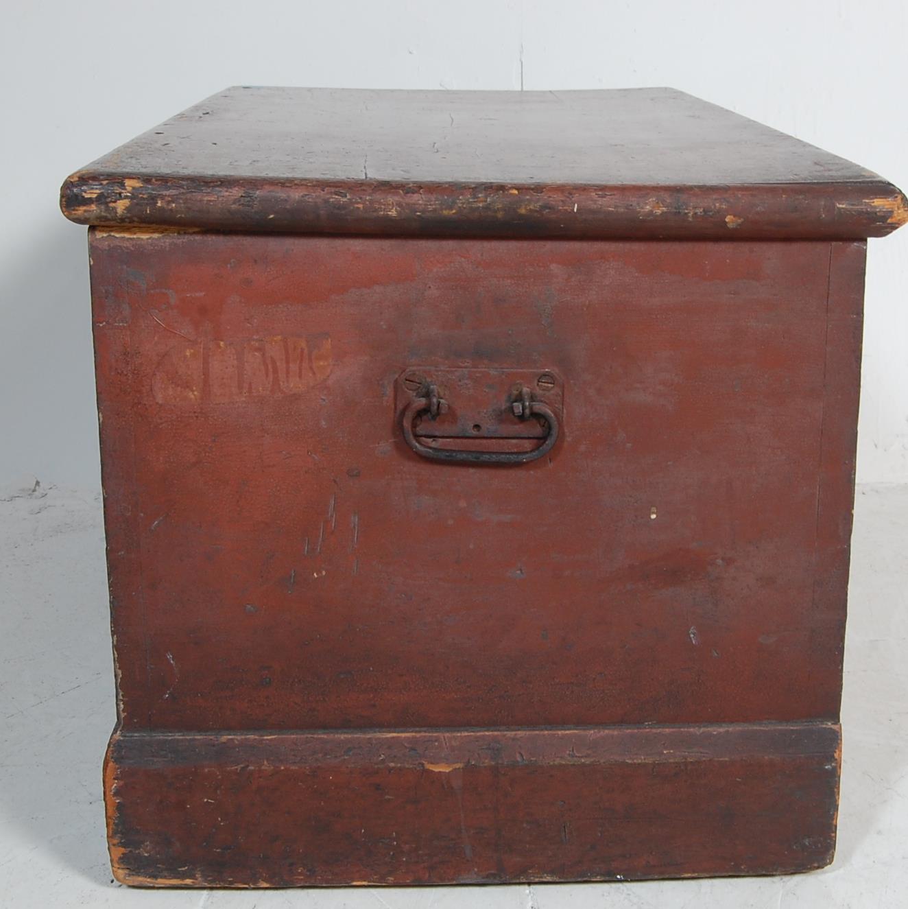 VICTORIAN 19TH CENTURY MAHOGANY BLANKET BOX COFFER - Image 7 of 7