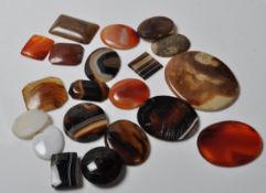 GROUP OF TWENTY MIXED AGATE POLISHED STONES