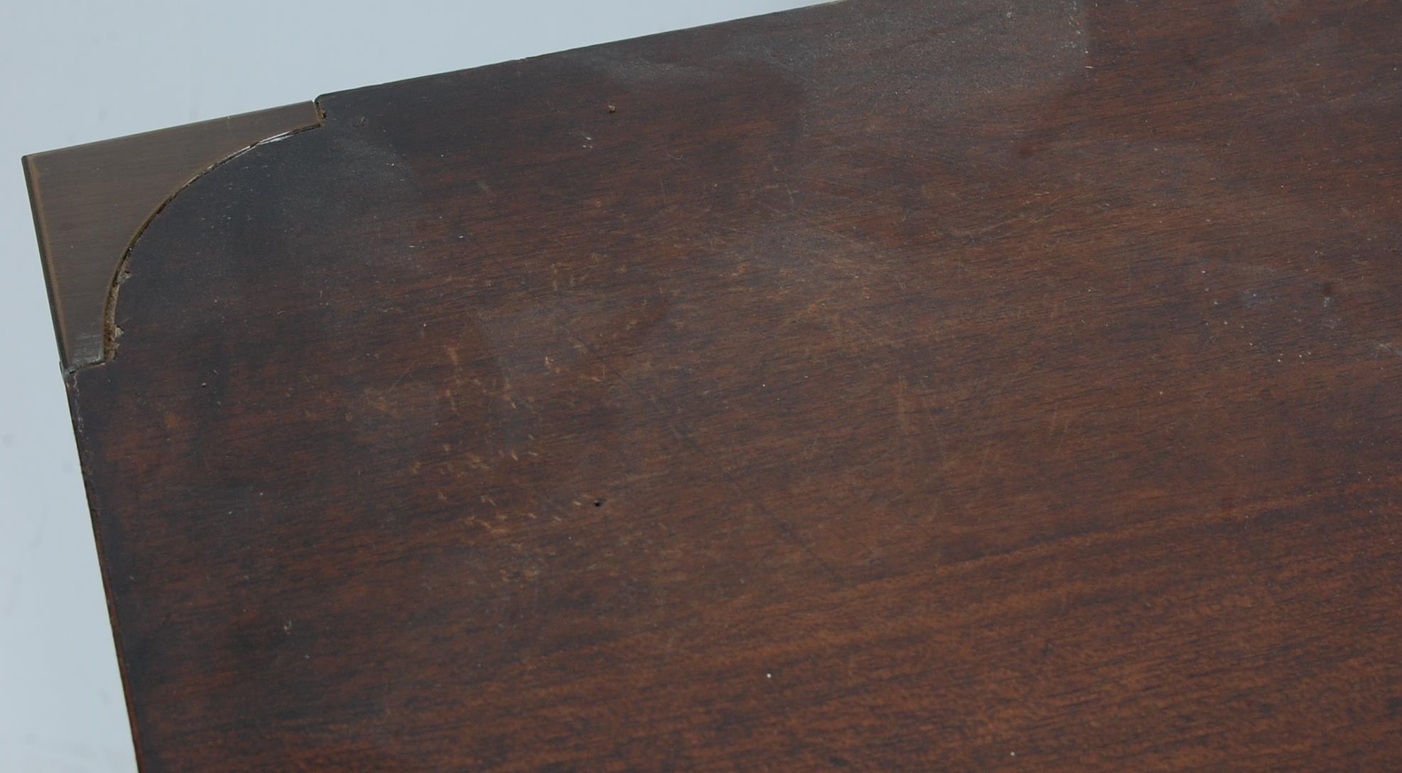 MAHOGANY AND BRASS CAMPAIGN PEDESTAL CHEST OF DRAWERS - Image 8 of 10