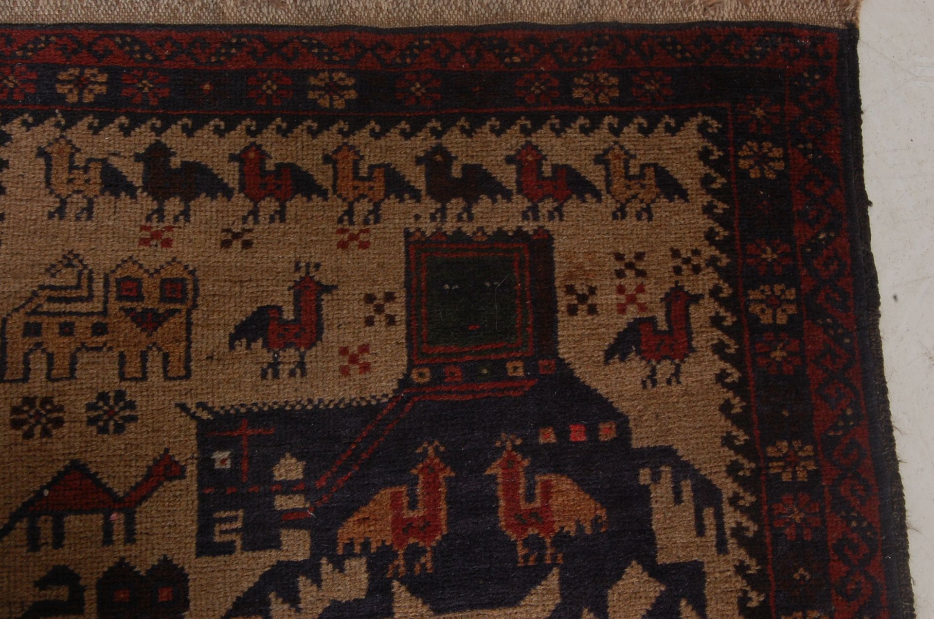 20TH CENTURY TRIBAL PERSIAN / AFGHAN NOMADIC CARPET RUG - Bild 5 aus 6