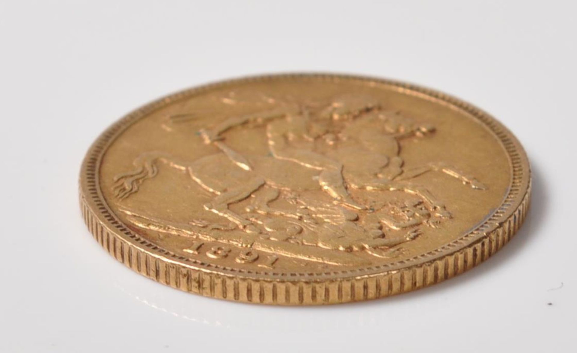 1891 VICTORIAN 22CT GOLD FULL SOVEREIGN COIN - Bild 4 aus 4