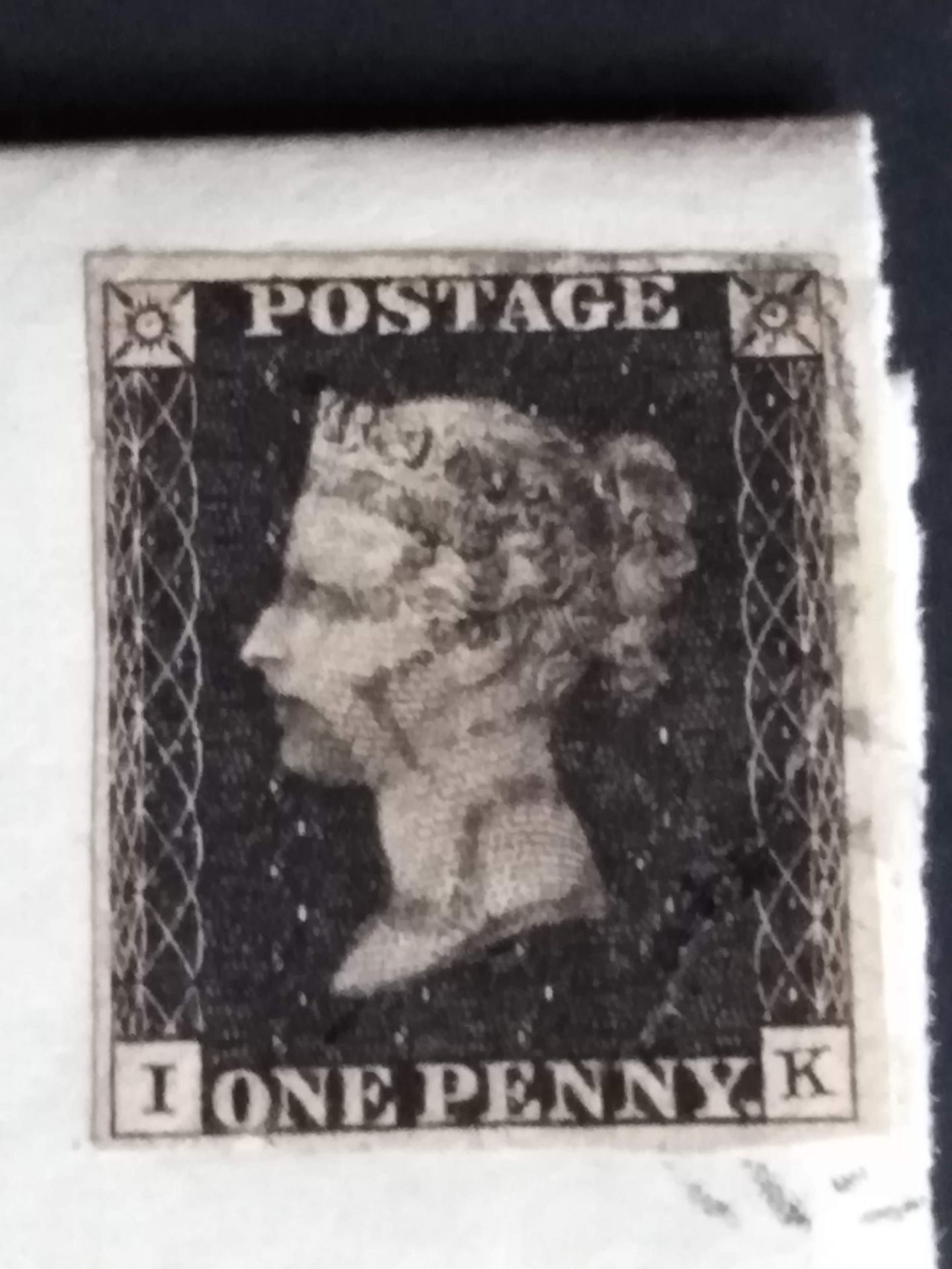 19TH CENTURY VICTORIAN 1D PENNY BLACK STAMP ON LET - Bild 3 aus 8