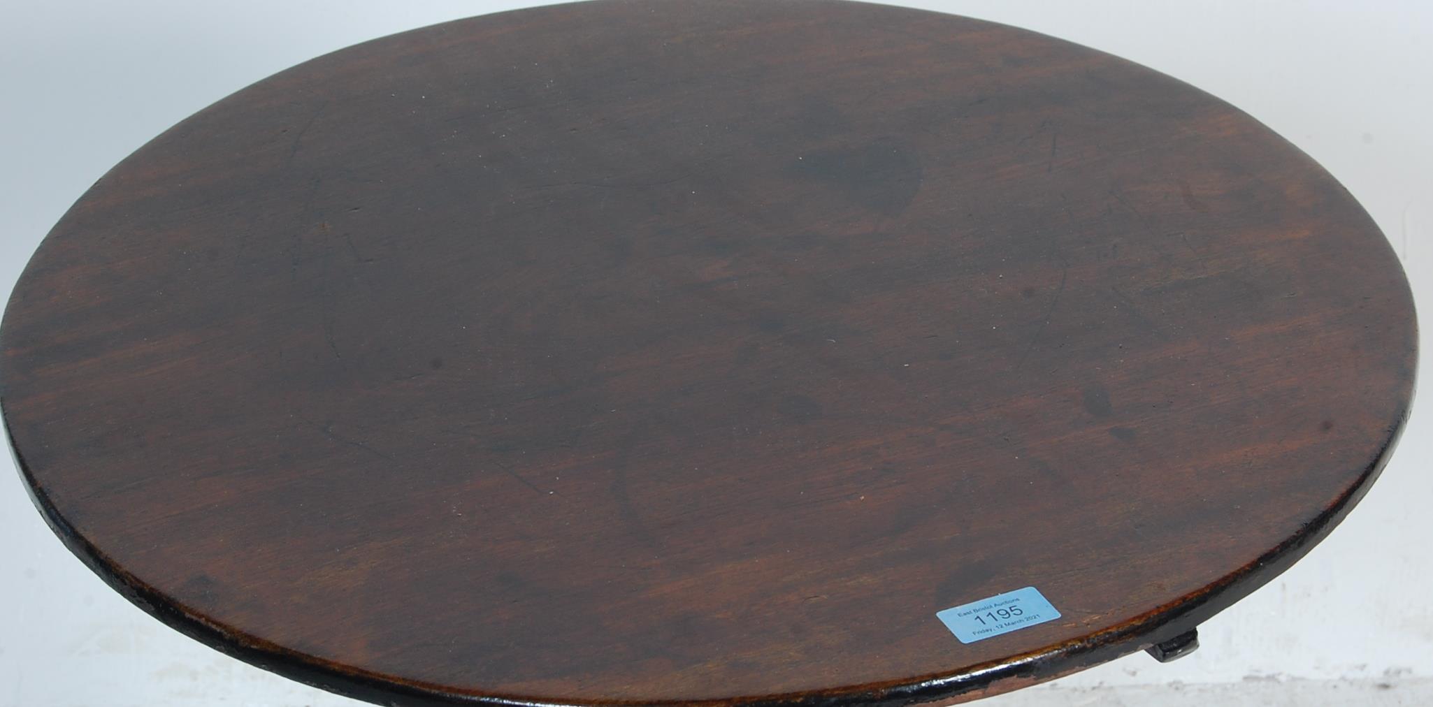 GEORGIAN MAHOGANY TILT TOP WINE TABLE - Image 3 of 6