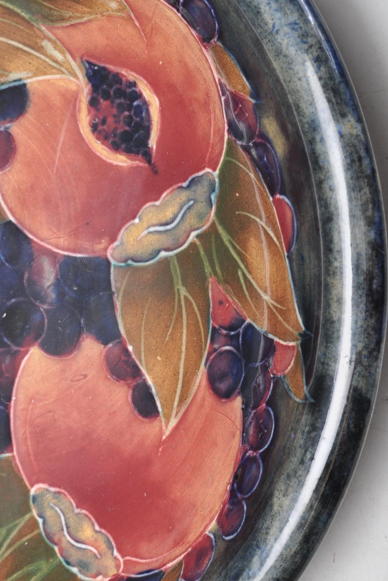 EARLY MOORCROFT POTTERY BURSLEM POMEGRANATE PLATE - Bild 2 aus 8