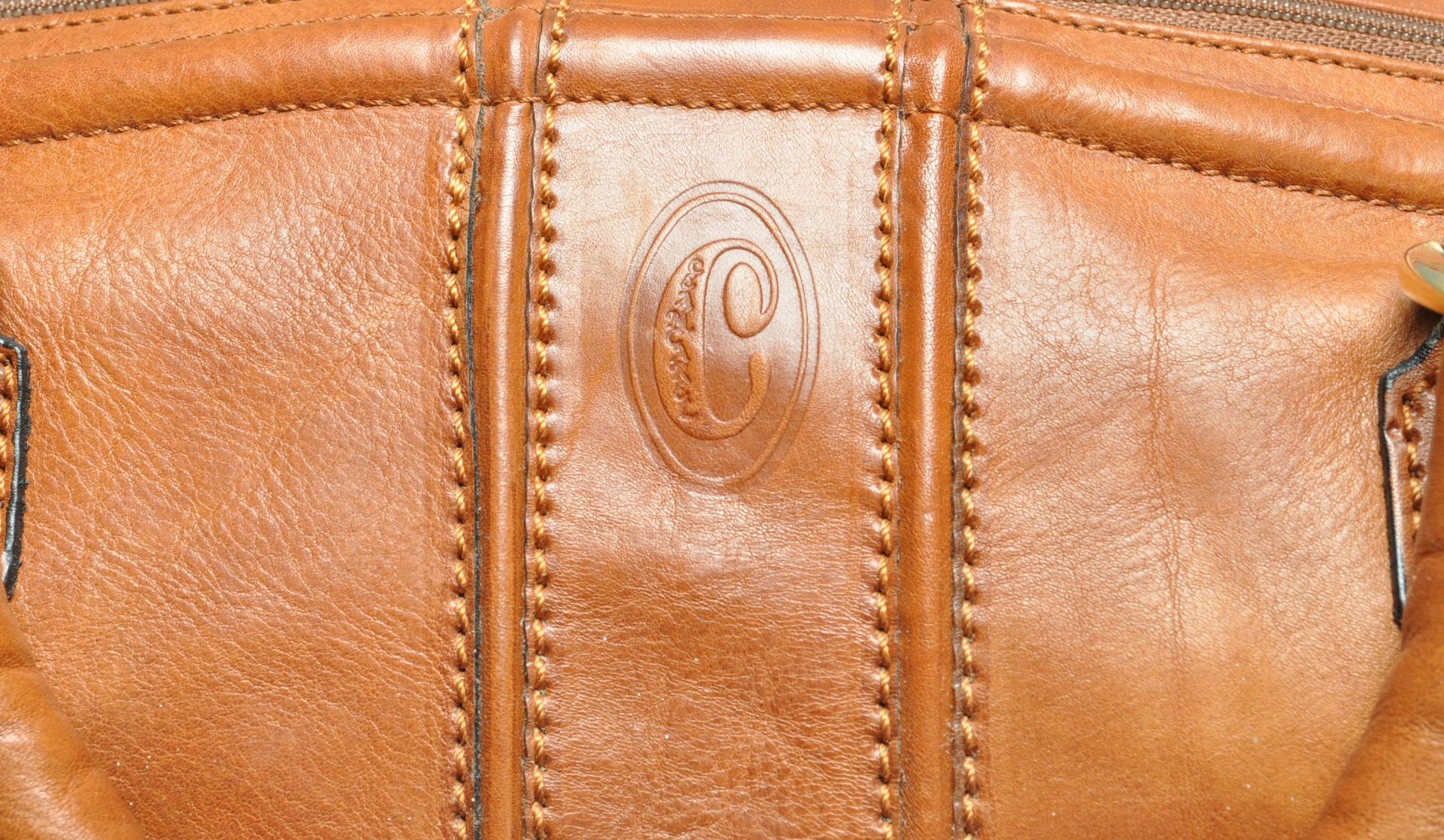 DESIGNER PORTUGUESE TAN LEATHER OVERNIGHT BAG BY CEANCAREL - Bild 2 aus 9