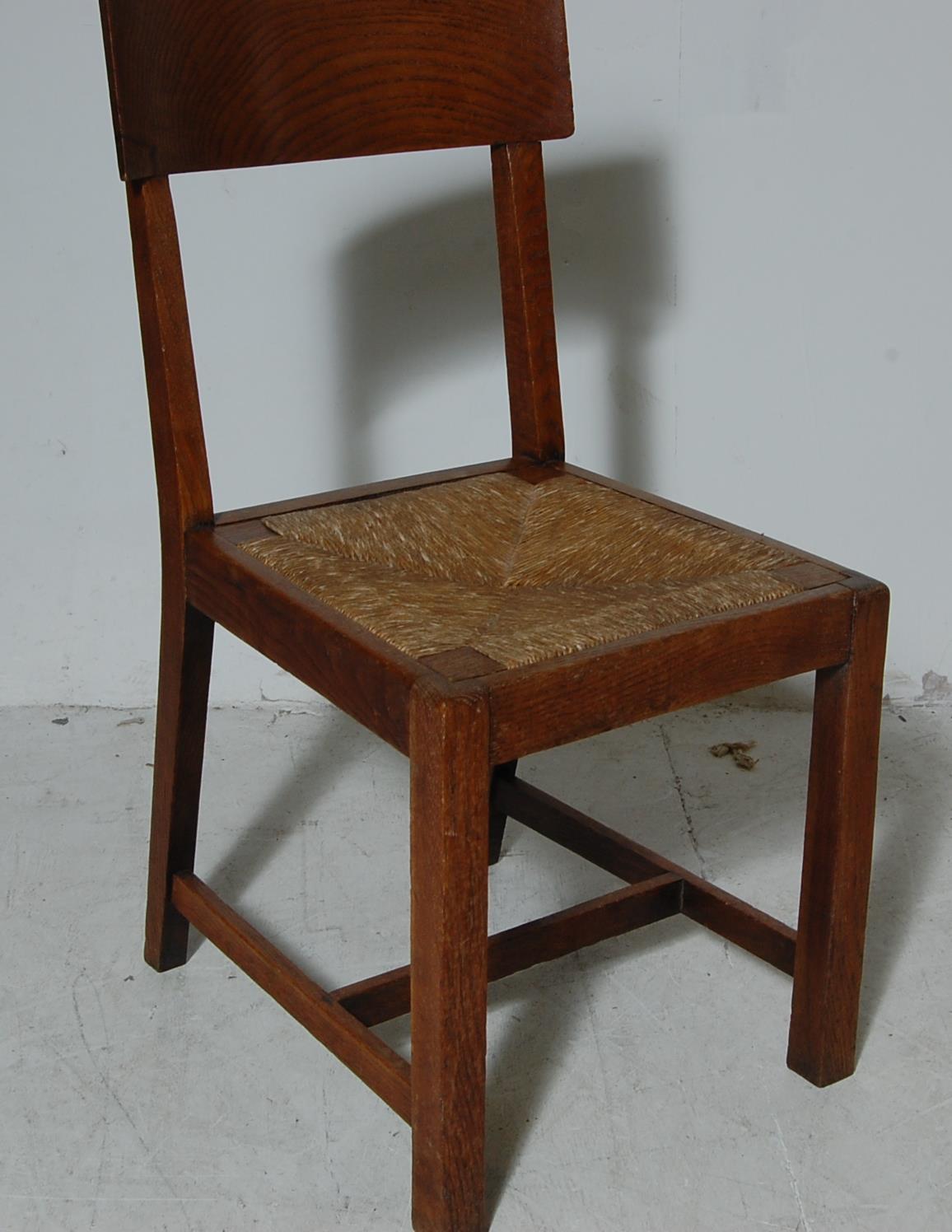 19TH CENTURY ARTS AND CRAFTS LIGHT OAK AND ELM CHAIR - Image 2 of 3