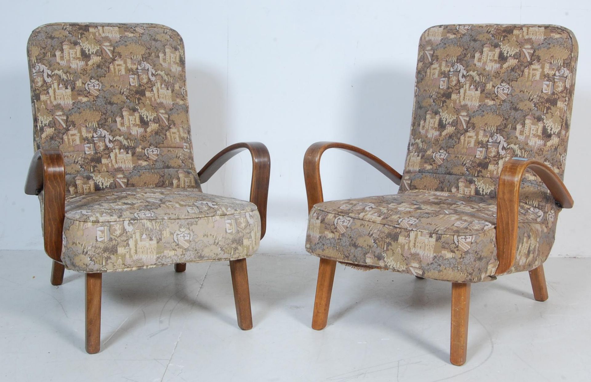 PAIR OF EARLY 20TH CENTURY ART DECO ARMCHAIRS