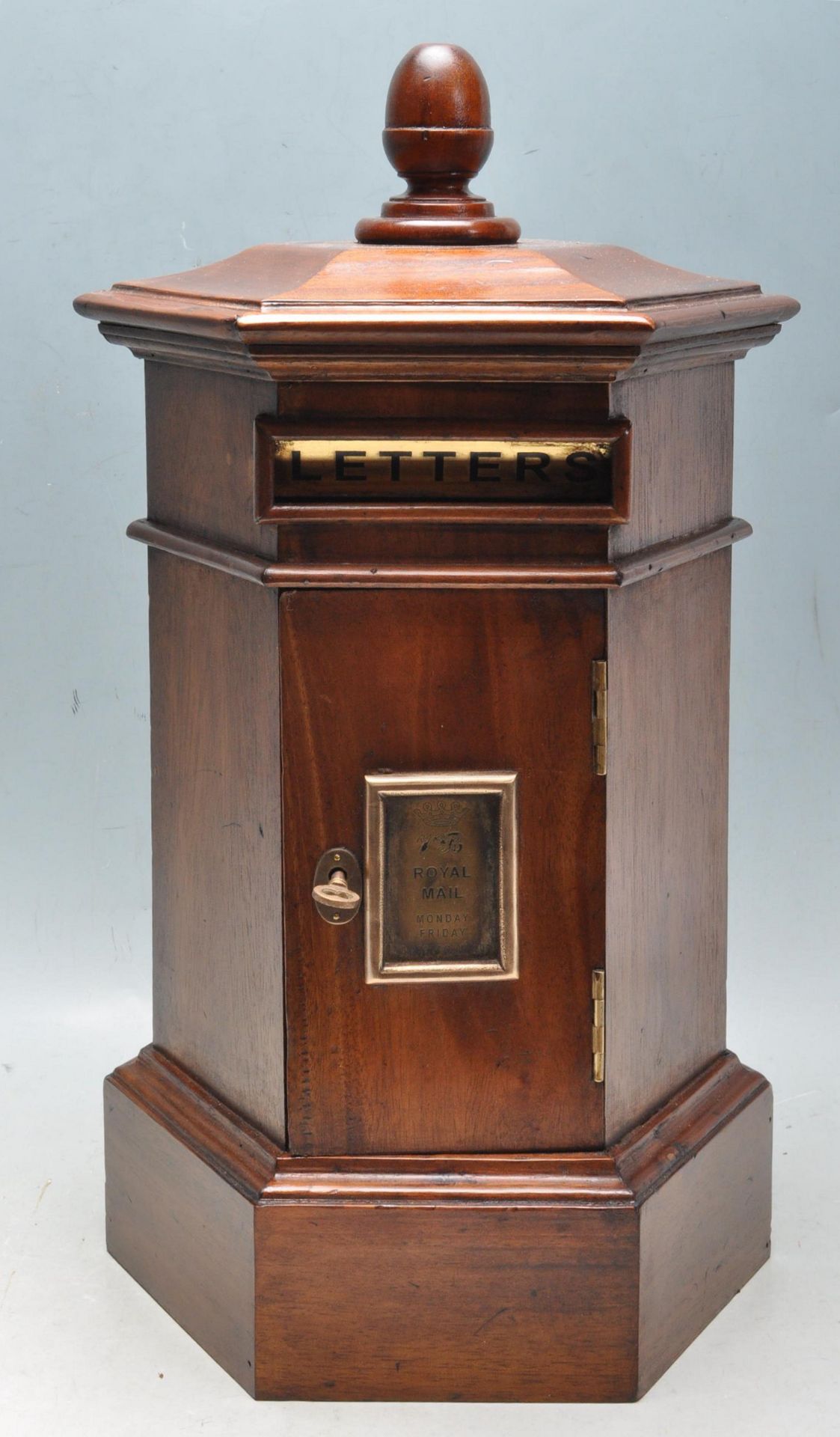 ANTIQUE VICTORIAN REVIVAL MAHOGANY POST BOX