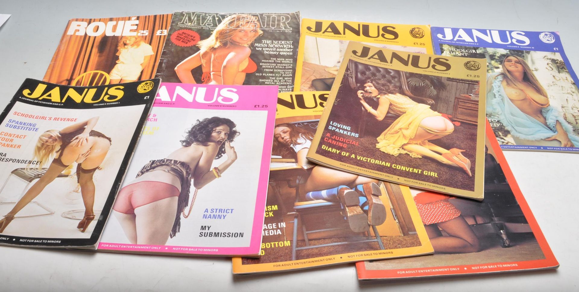 COLLECTION OF RETRO VINTAGE 0TH CENTURY EROTICA FETISH MAGAZINES