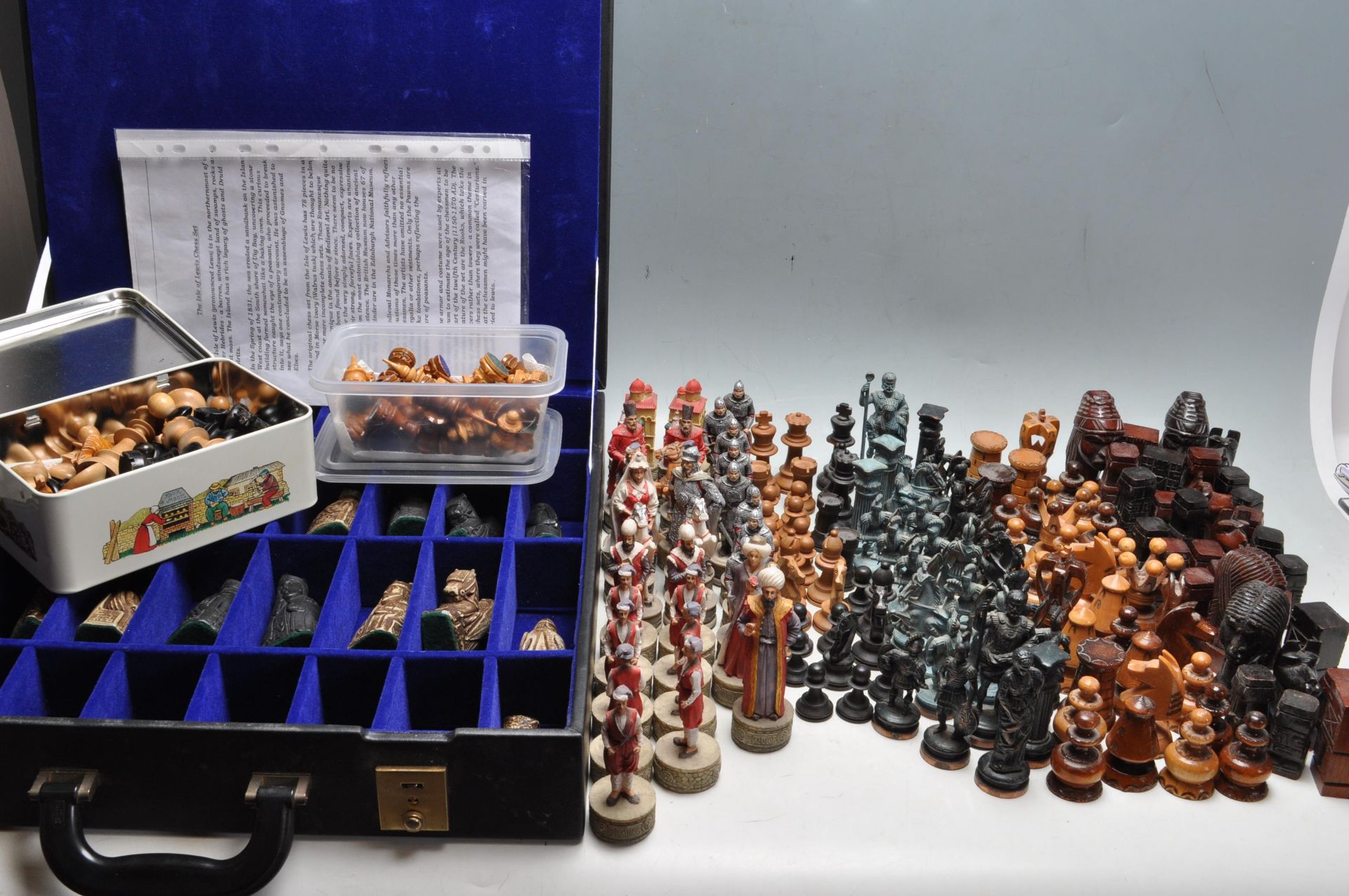 TEN SETS OF VINTAGE 20TH CENTURY CHESS PIECES