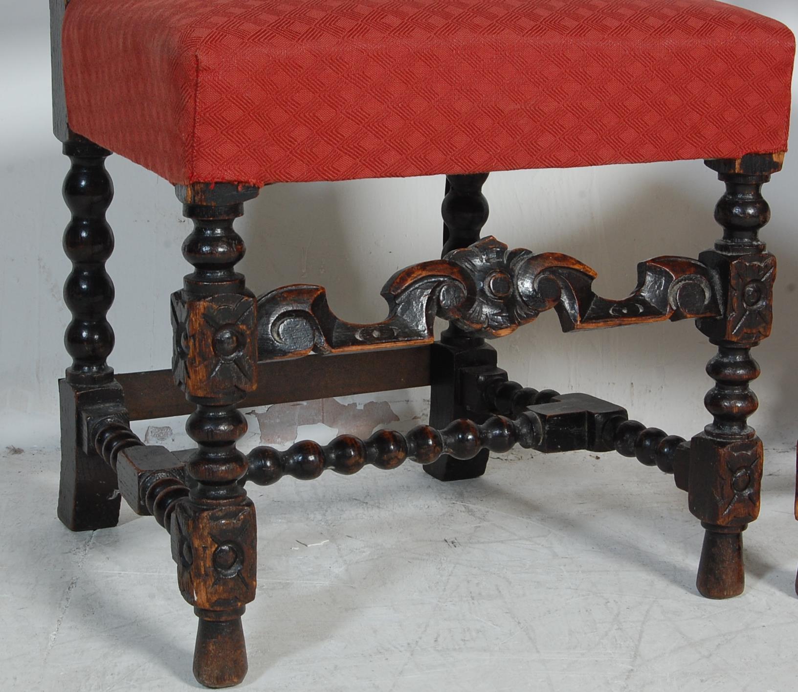 19TH CENTURY VICTORIAN CARVED OAK TABLE & CHAIRS - Image 15 of 19