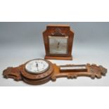 TWO 20TH CENTURY WALL HANGING BAROMETERS