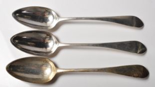 PATRICK ROBERTSON GEORGIAN SCOTTISH SILVER BASTING SPOONS