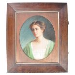 E. PATERSON 1908 - PASTEL STUDY OF A YOUNG LADY
