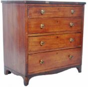 GEORGIAN MAHOGANY BACHELORS CHEST OF FOUR DRAWERS