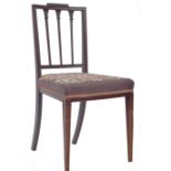 19TH CENTURY GEORGIAN MAHOGANY & TAPESTRY DINING CHAIR