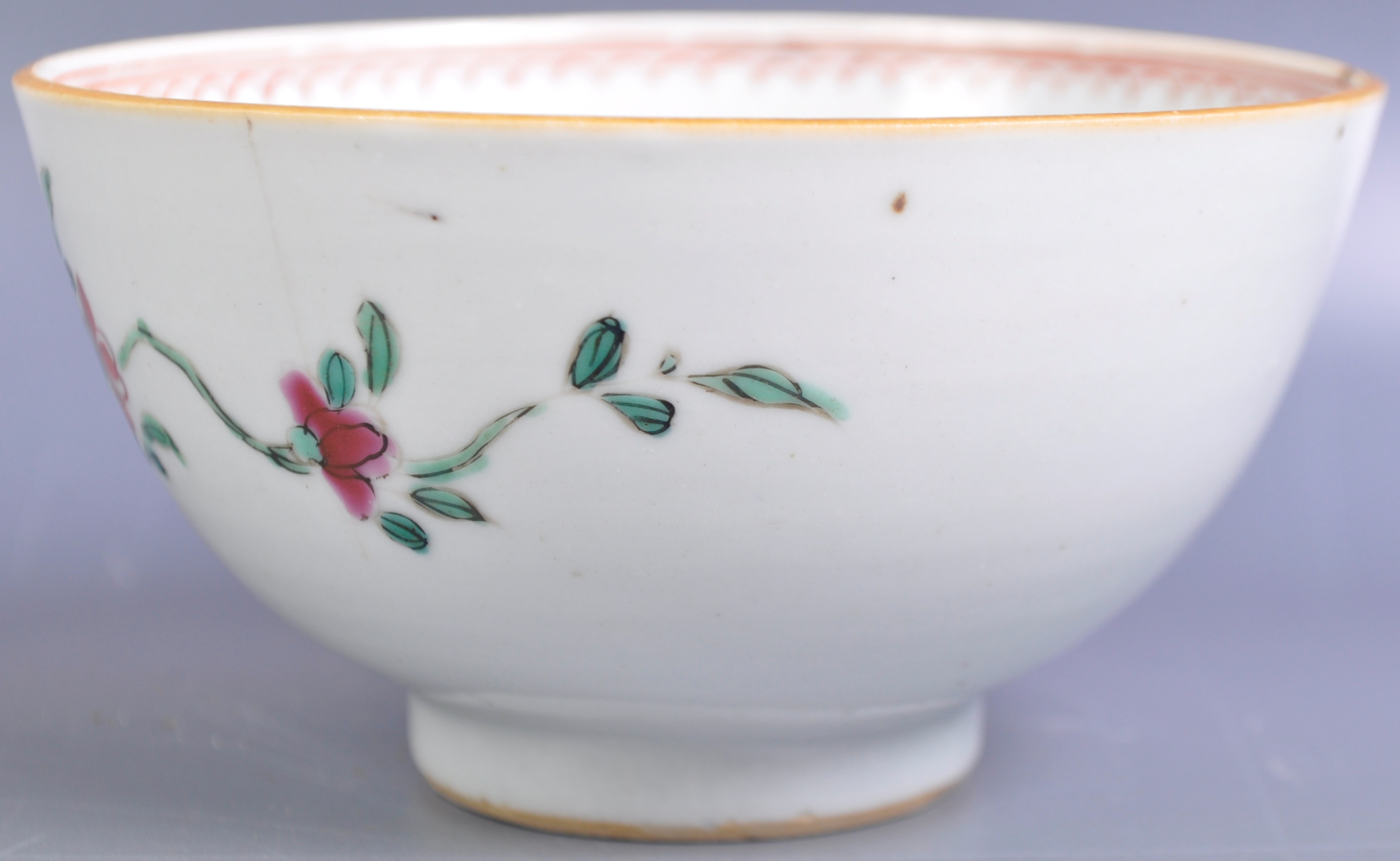 ANTIQUE 18TH CENTURY CHINESE WUCAI DECORATED BOWL - Image 5 of 6