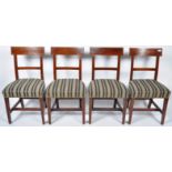 ANTIQUE SET OF GEORGIAN REGENCY BAR BACK DINING CHAIRS