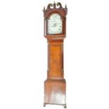 EARLY 19TH CENTURY OAK & MAHOGANY LONGCASE CLOCK