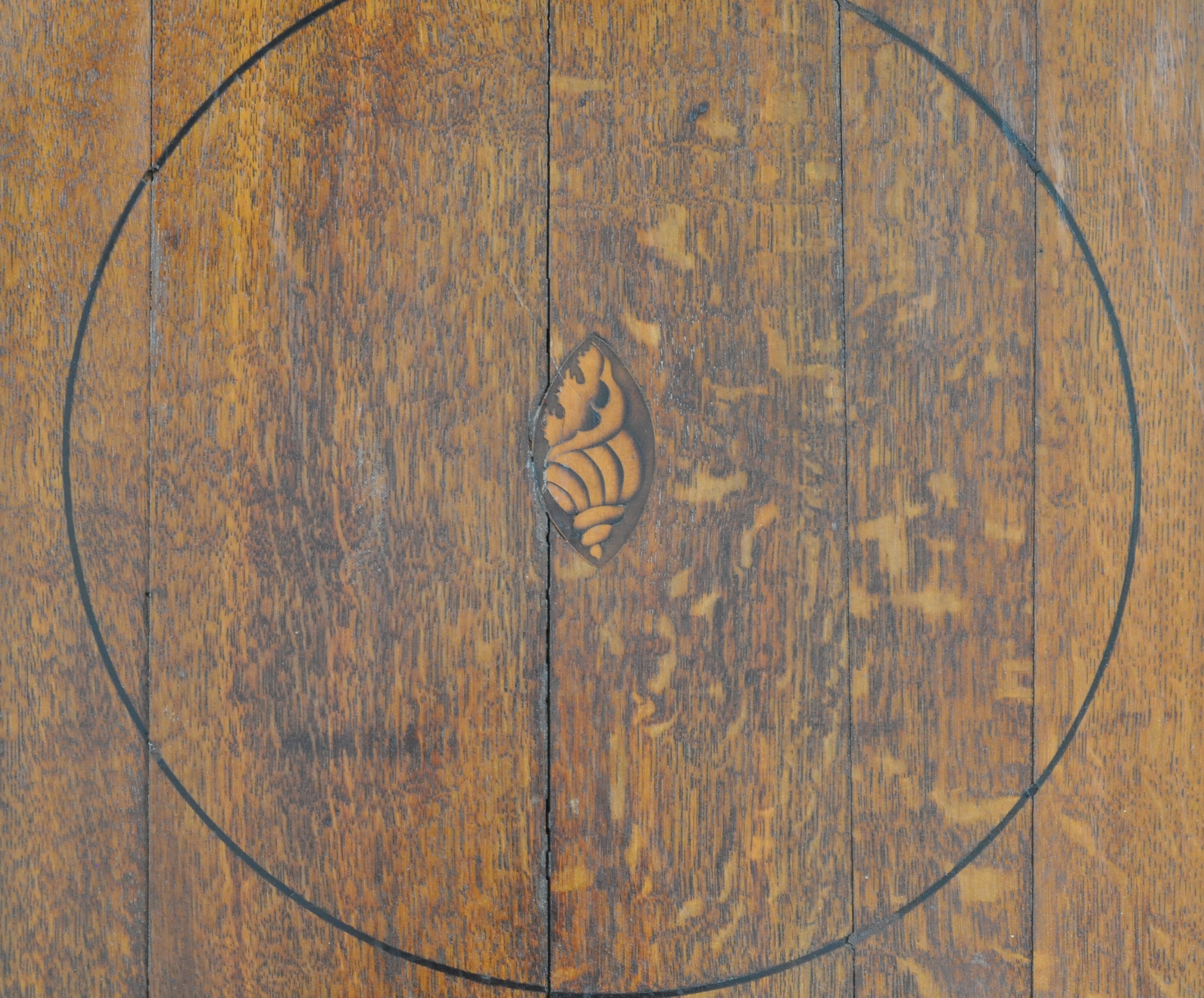 EARLY 19TH CENTURY OAK & MAHOGANY LONGCASE CLOCK - Image 9 of 12