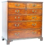 LARGE GEORGIAN ENGLISH MAHOGANY CHEST OF DRAWERS