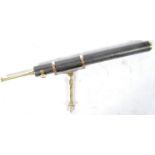 19TH CENTURY POLISHED BRASS AND STEEL CASED NAVAL TELESCOPE