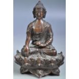 ANTIQUE 19TH CENTURY CHINESE BRONZE BUDDHA