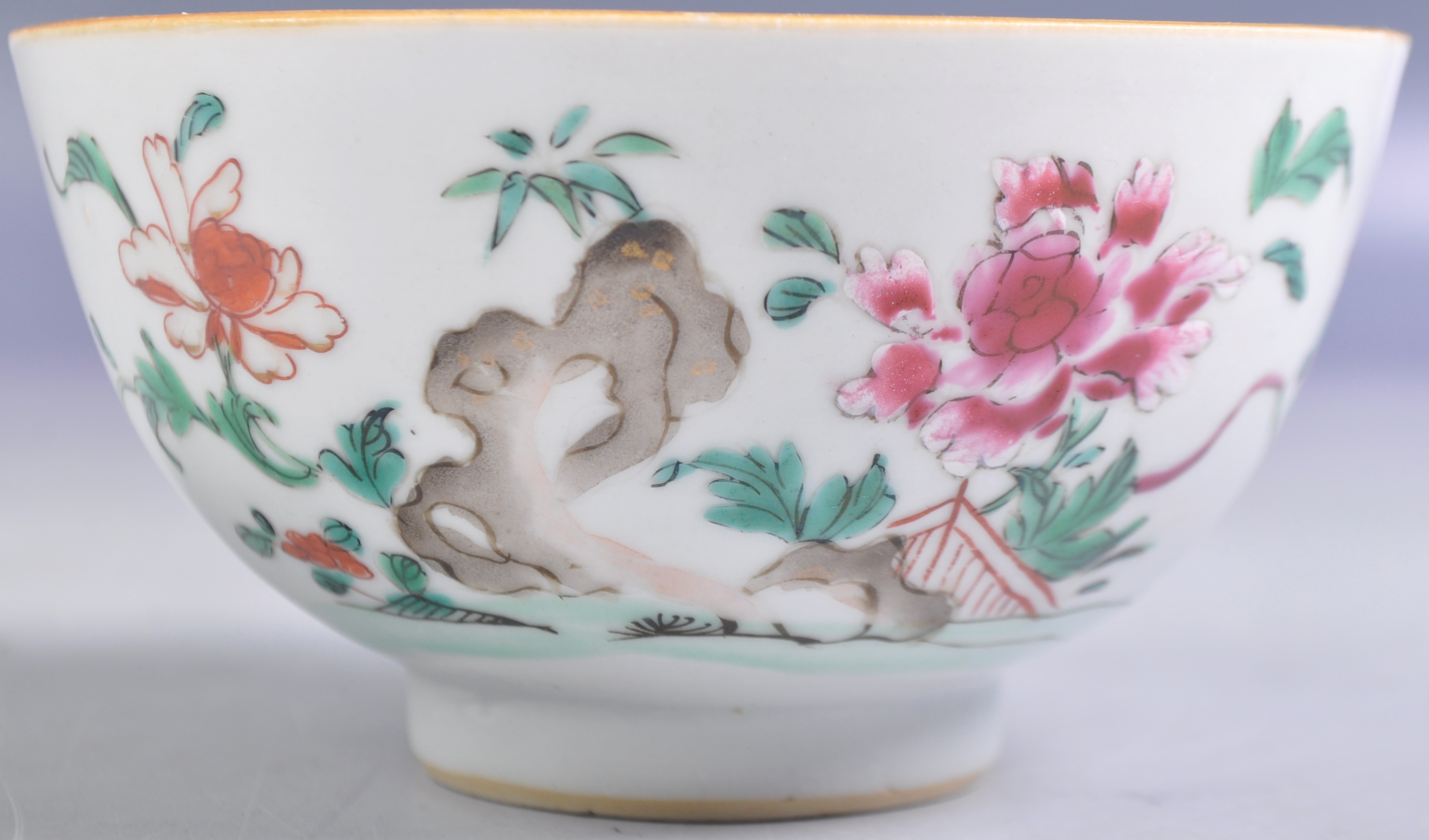 ANTIQUE 18TH CENTURY CHINESE WUCAI DECORATED BOWL