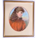 WILLIAM DRUMMOND YOUNG SCOTTISH PASTEL PAINTING OF A YOUNG WOMAN