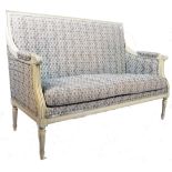 ANTIQUE 19TH CENTURY FRENCH SALON TWO SEATER SOFA