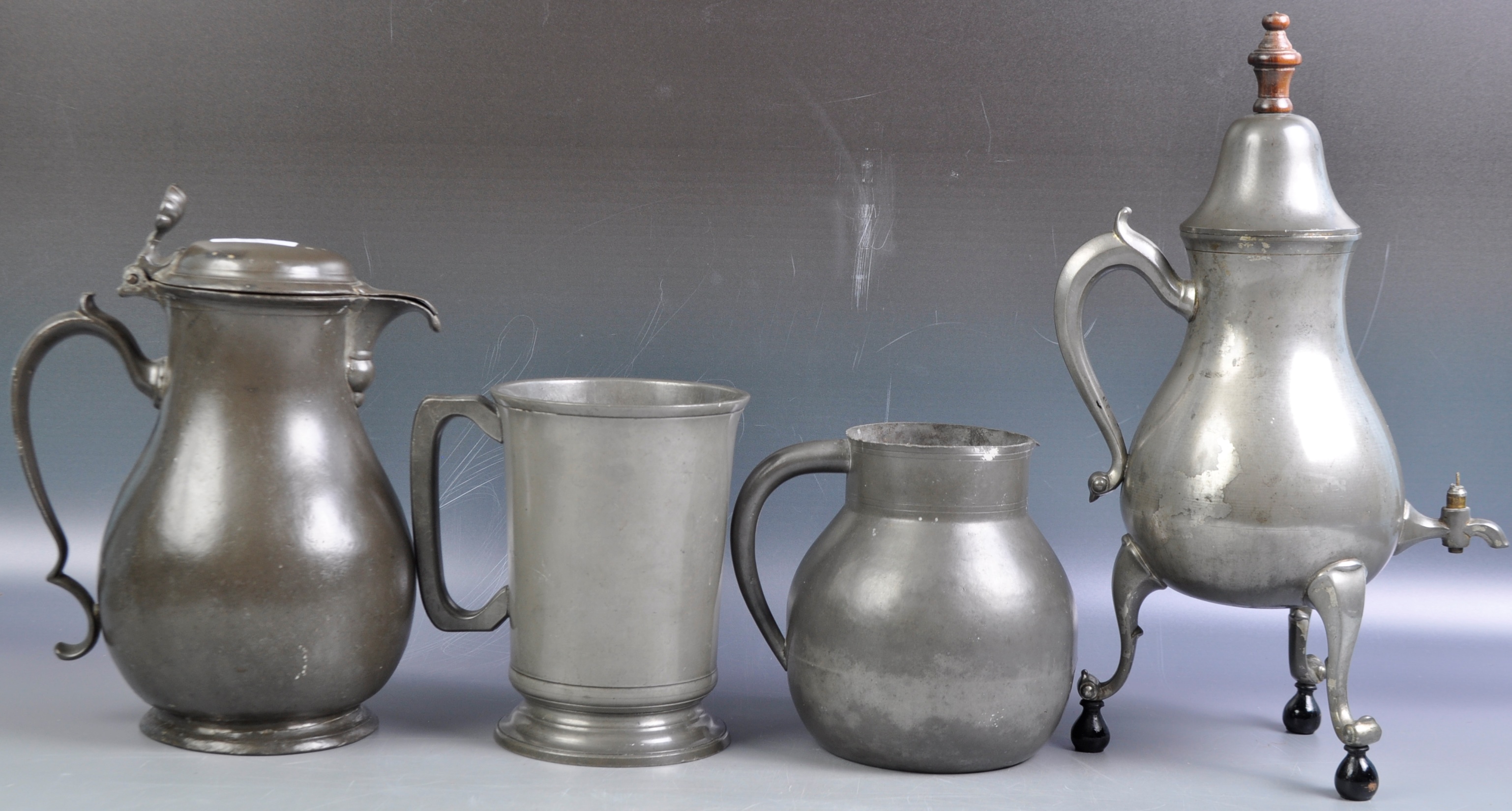 COLLECTION OF ANTIQUE PEWTER ITEMS - Image 7 of 7