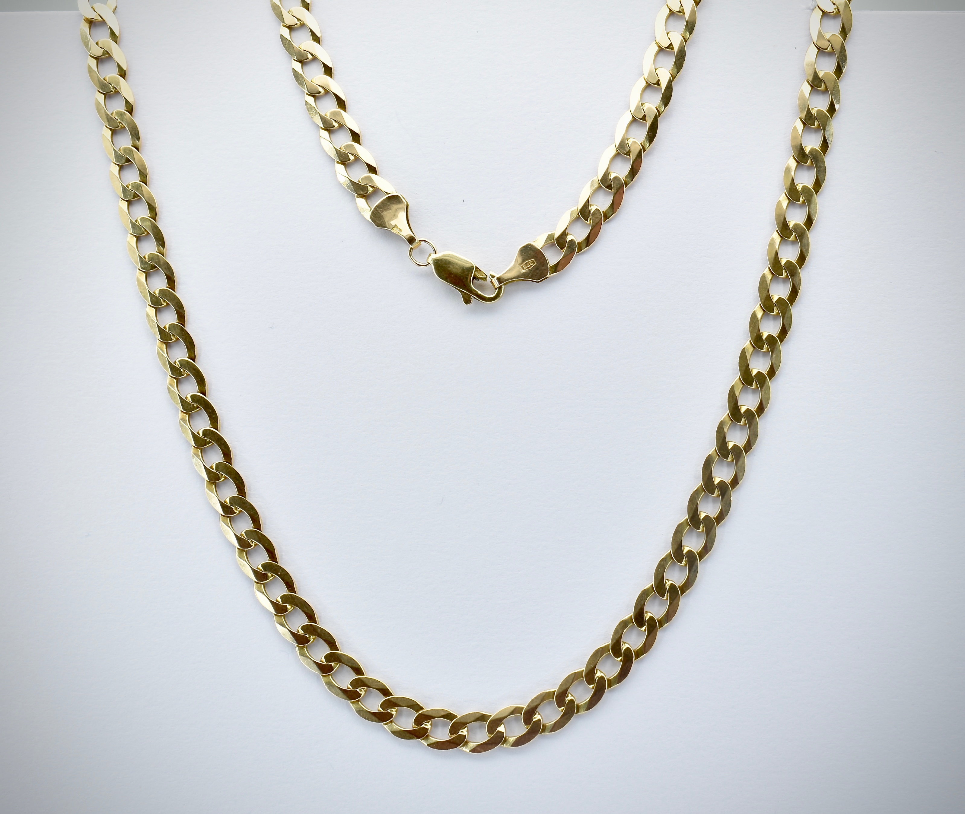 Hallmarked 9ct Gold Curb Chain Necklace - Image 3 of 3