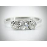 18ct White Gold & Three Stone Diamond Ring