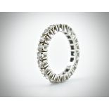 18ct White Gold & Diamond Eternity Ring