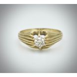 Hallmarked 9ct Gold & Diamond Ring