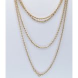 Antique 15ct gold guard long chain