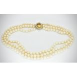 9ct Gold Citrine & Cultured Pearl Necklace