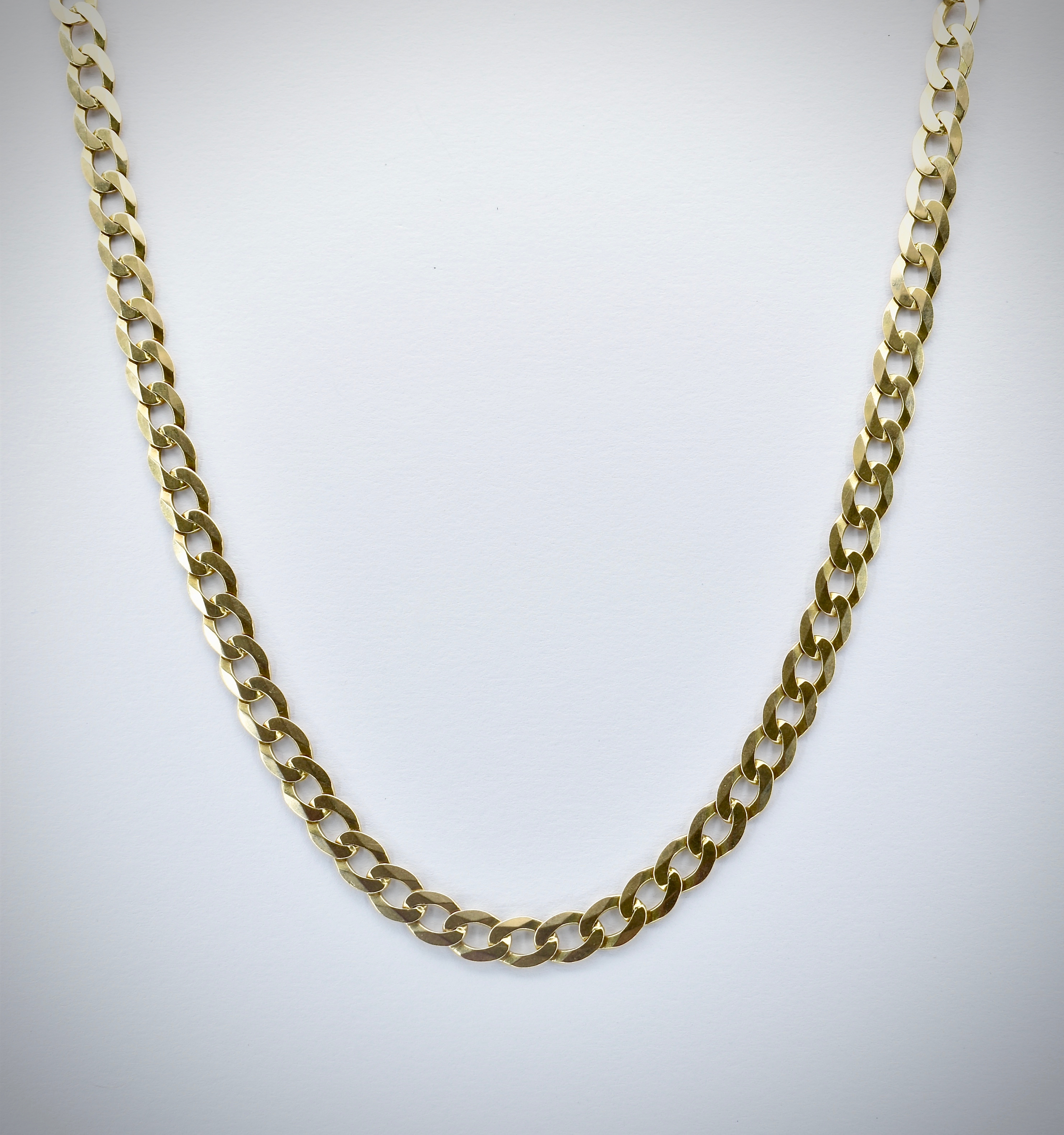 Hallmarked 9ct Gold Curb Chain Necklace - Image 2 of 3